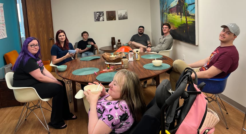 The delta4 team enjoys ice cream.