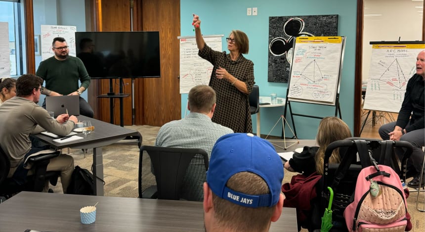 Lisa Matheson leads a delta4 workshop,