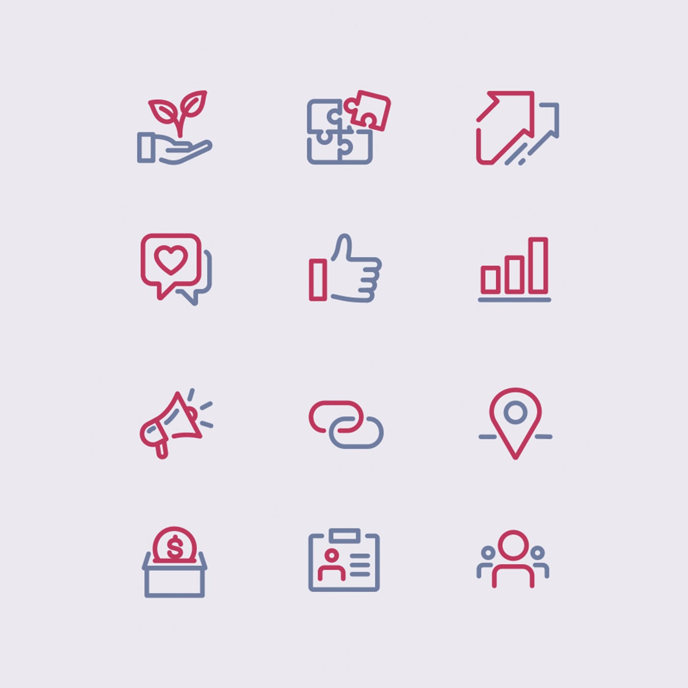 Collage of Mississauga Foundation brand guidelines iconography.