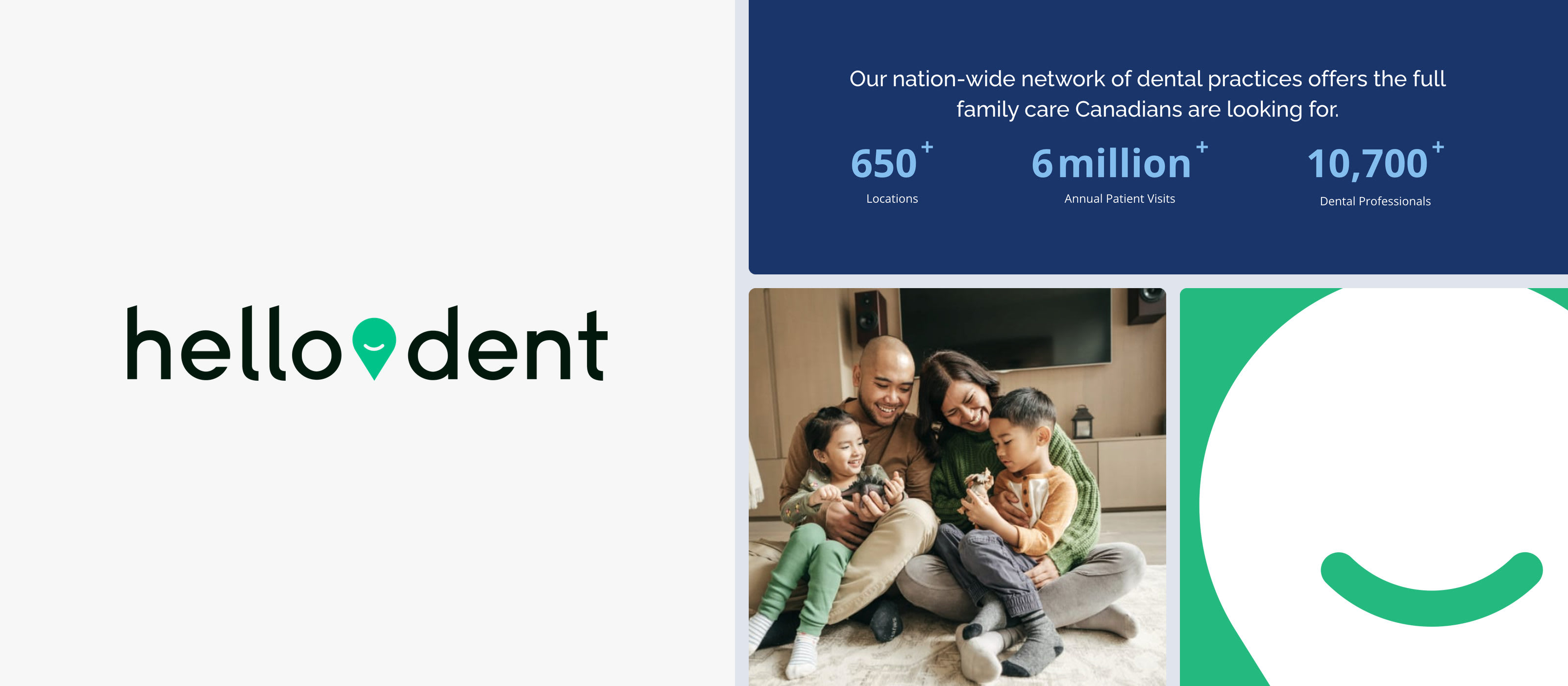 The hellodent logo, and images from the site.